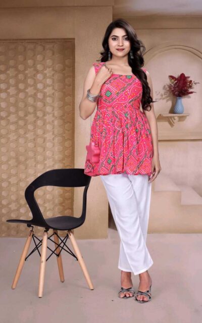 Silk Kurti-Style Top 302