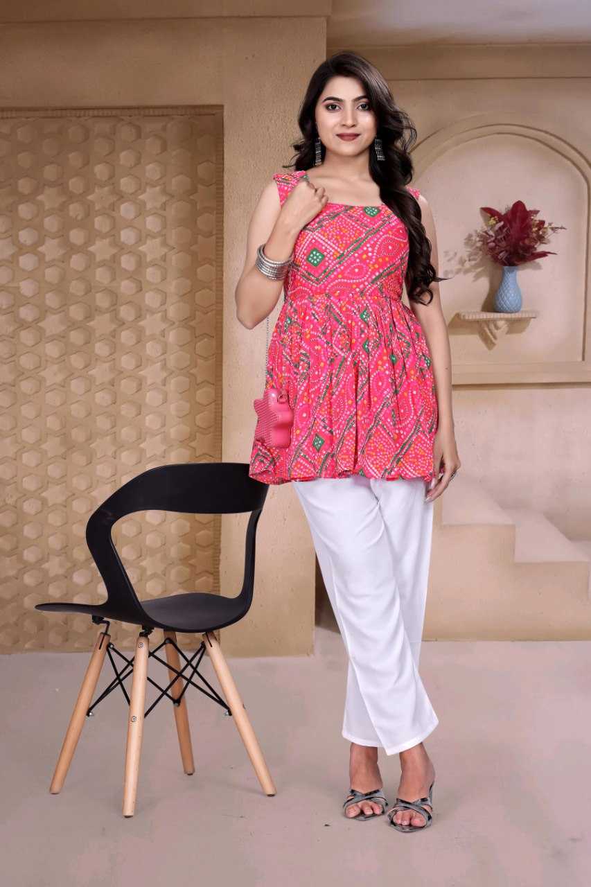 Silk Kurti-Style Top 302